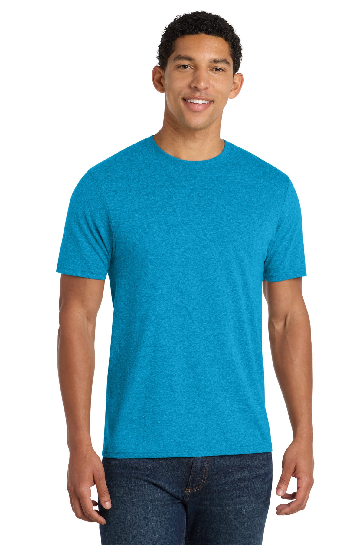 Port & Co Fan Favorite Blend Tee. PC455 - Sapphire Heather - front