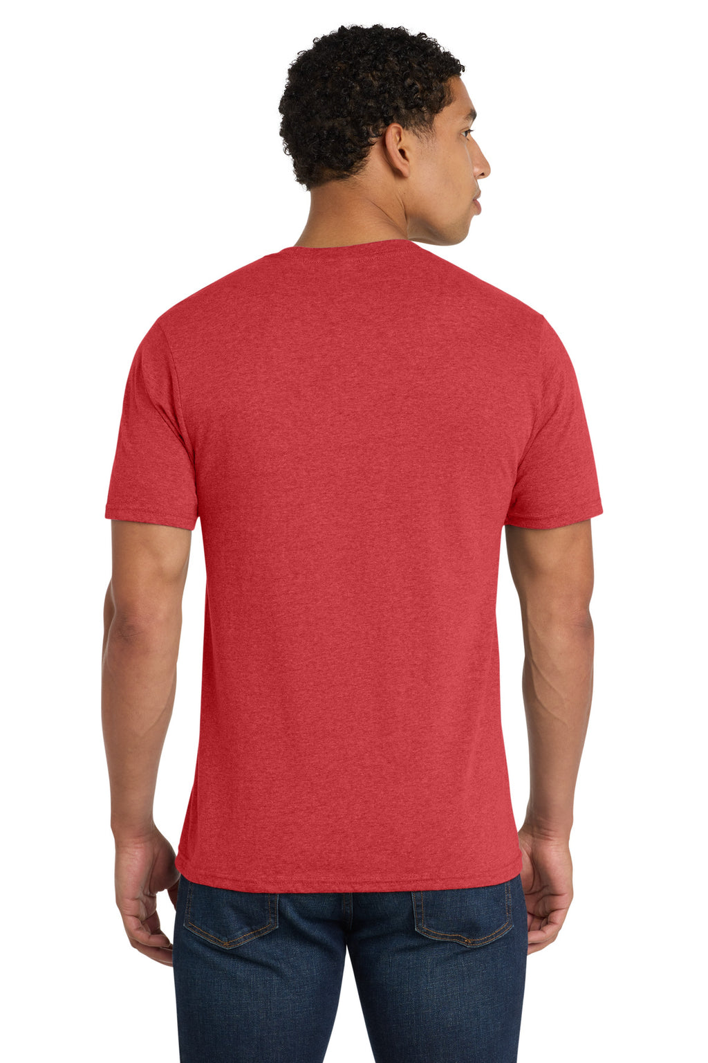 Port & Co Fan Favorite Blend Tee. PC455 - Team Cardinal Heather - back
