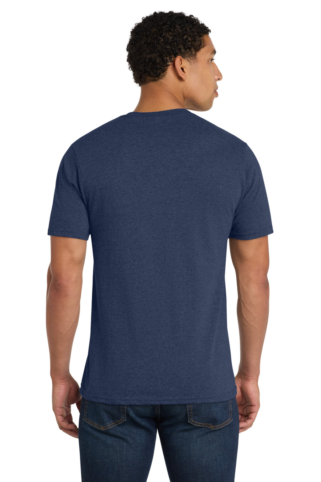 Port & Co Fan Favorite Blend Tee. PC455 - Team Navy Heather - back