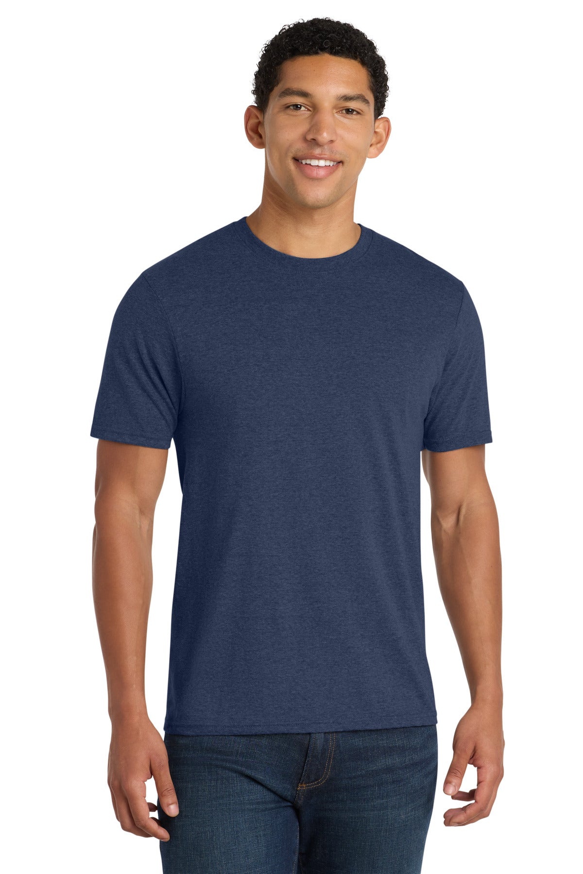 Port & Co Fan Favorite Blend Tee. PC455 - Team Navy Heather - front