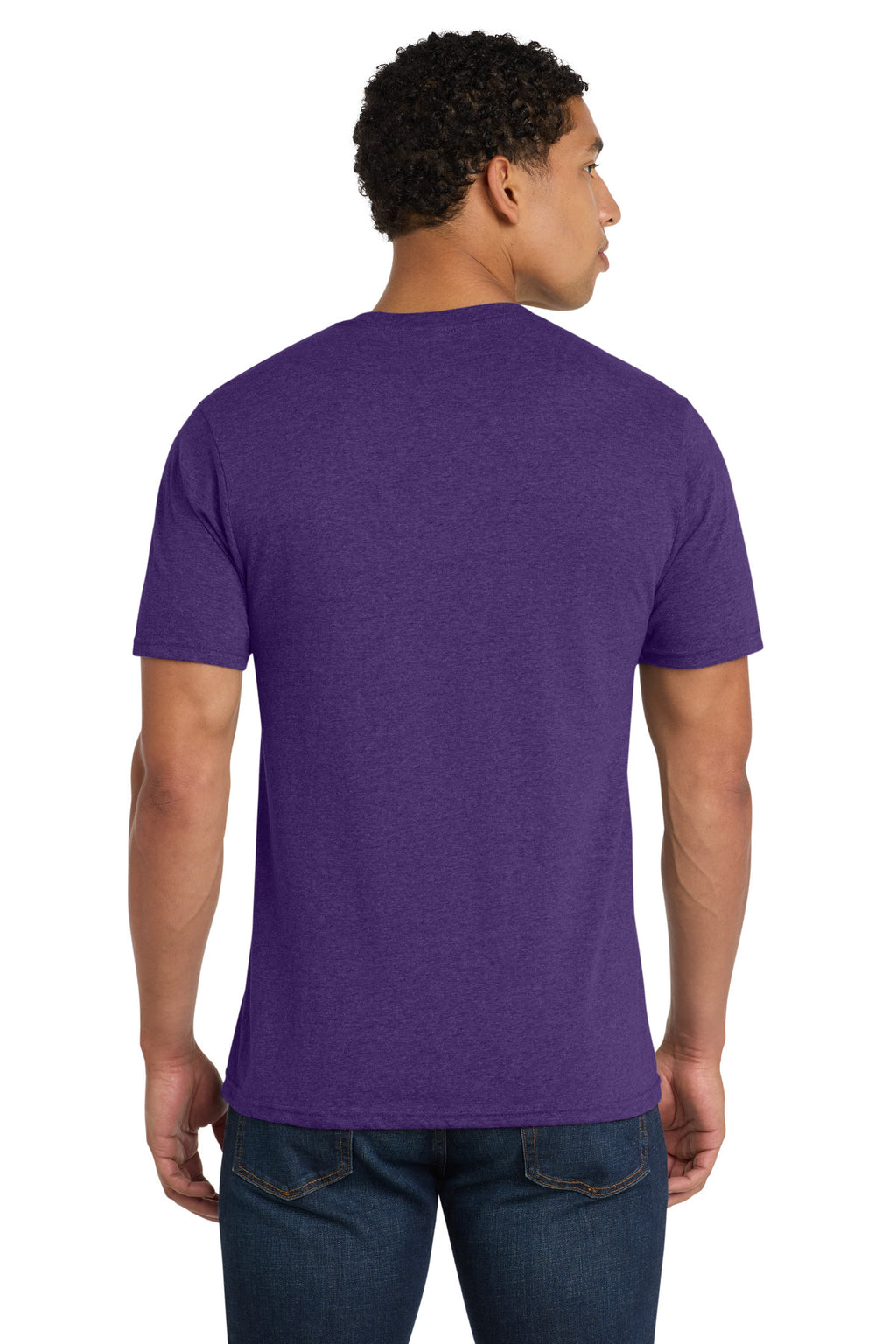 Port & Co Fan Favorite Blend Tee. PC455 - Team Purple Heather - back