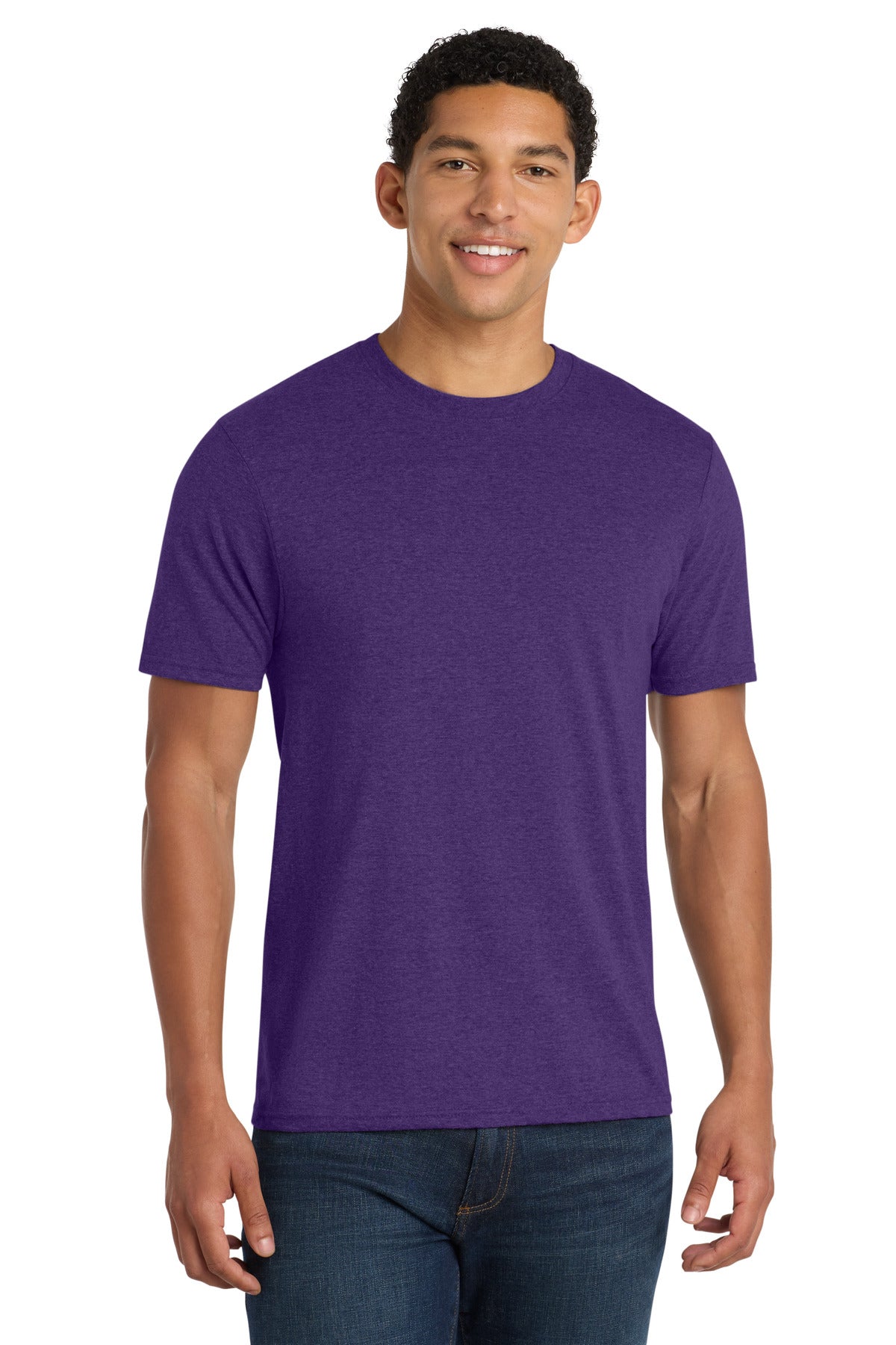 Port & Co Fan Favorite Blend Tee. PC455 - Team Purple Heather - front