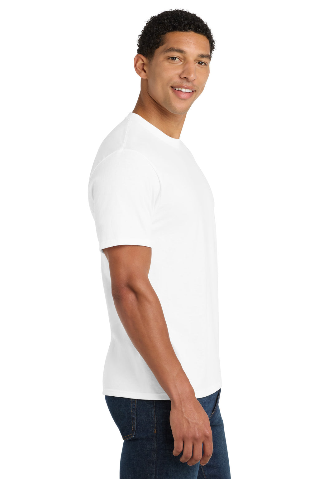 Port & Co Fan Favorite Blend Tee. PC455 - White - side