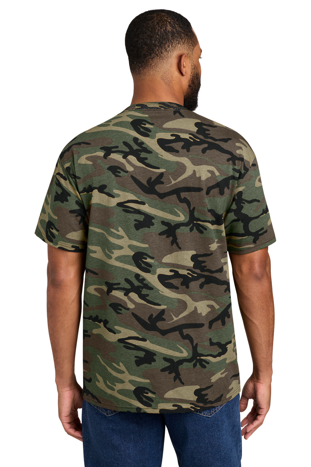 Port & Co Core Cotton Camo Tee. PC54C - Military Camo - back