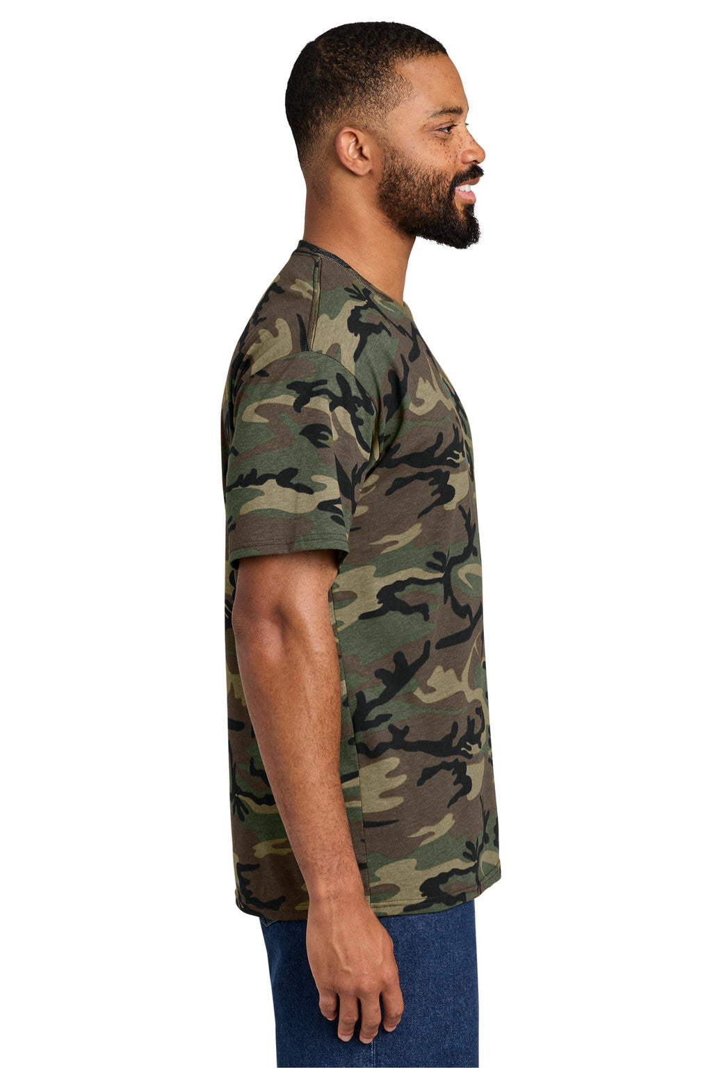 Port & Co Core Cotton Camo Tee. PC54C - Military Camo - side