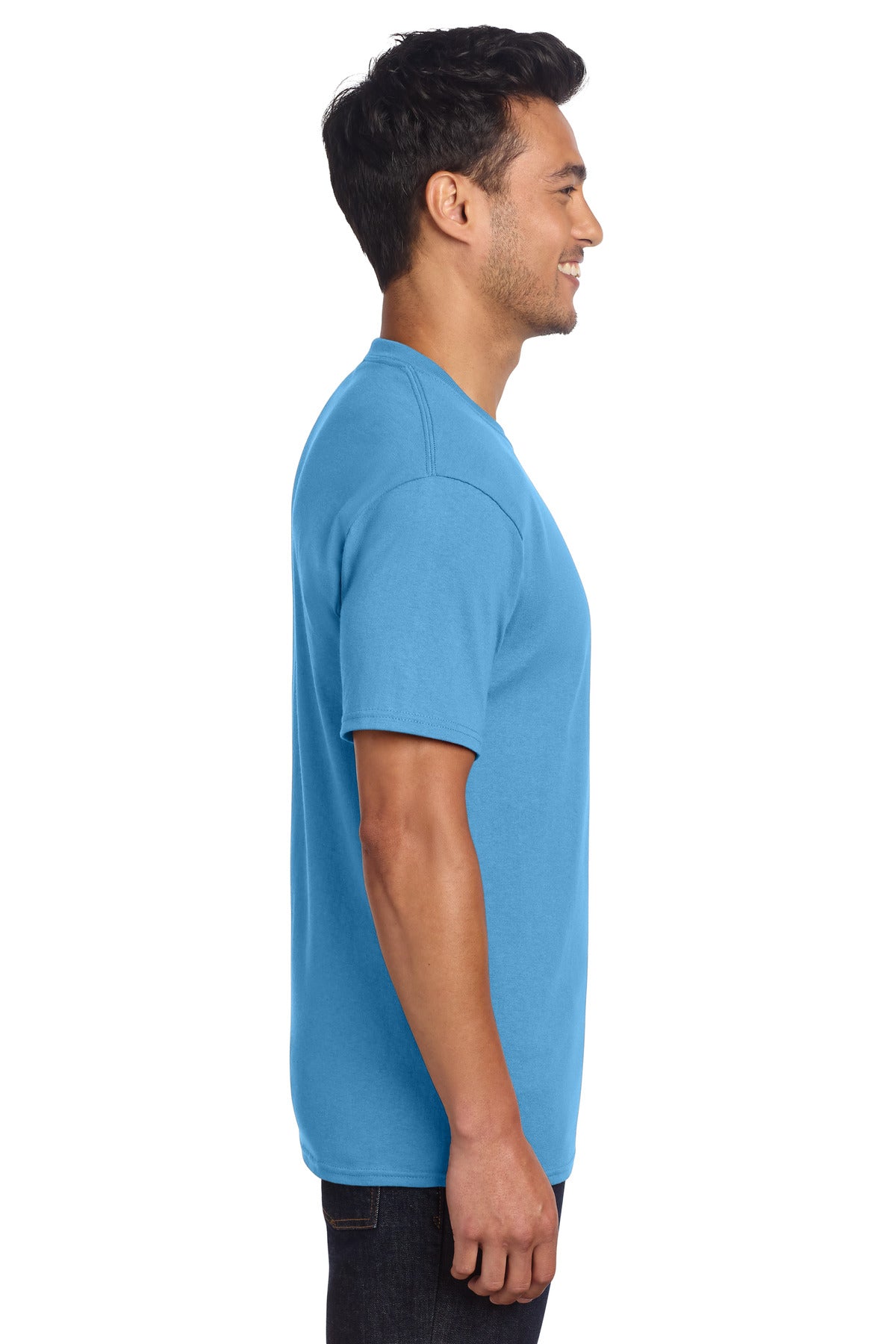 Port & Co Core Cotton DTG Tee PC54DTG - Aquatic Blue - side