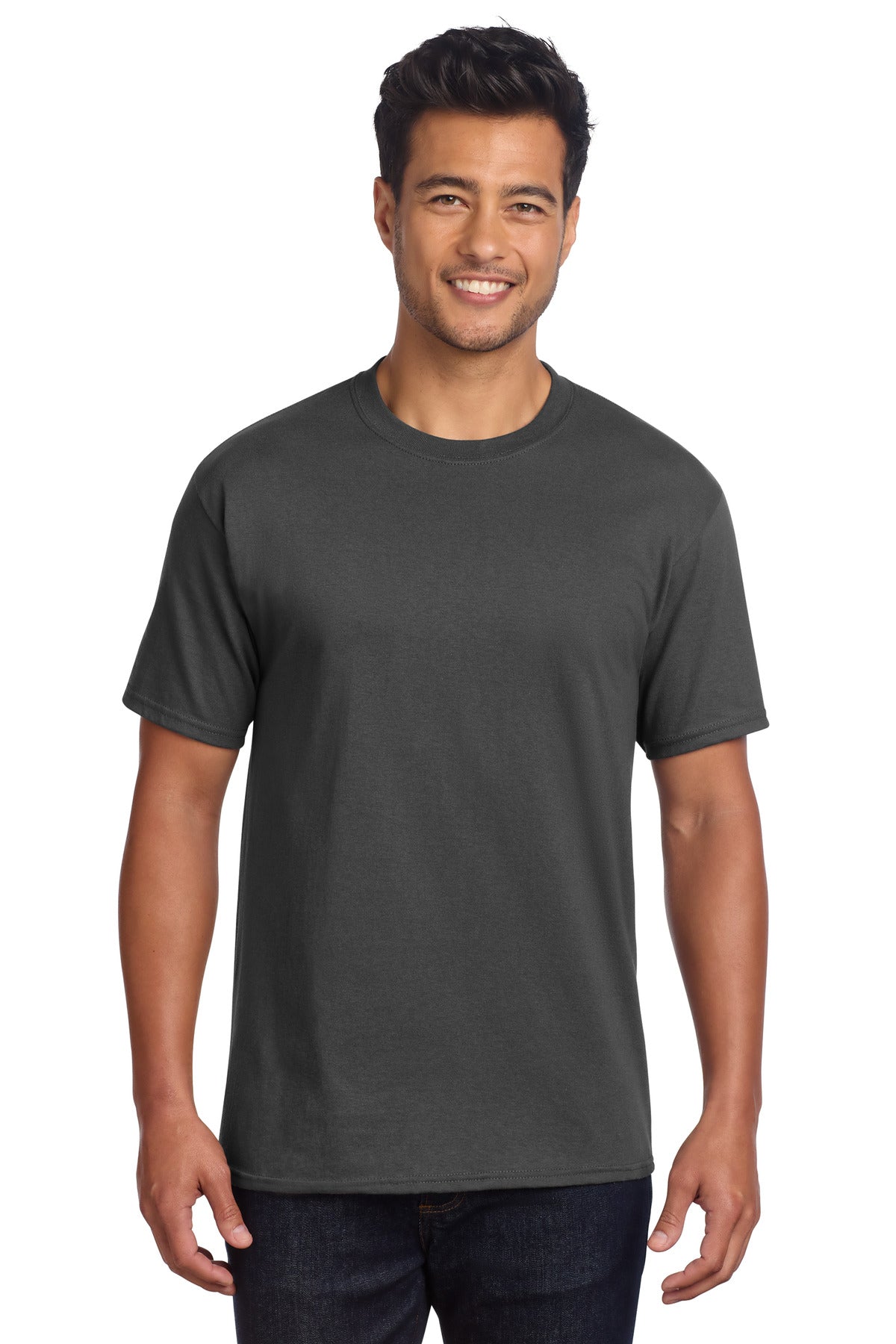 Port & Co Core Cotton DTG Tee PC54DTG - Charcoal - front