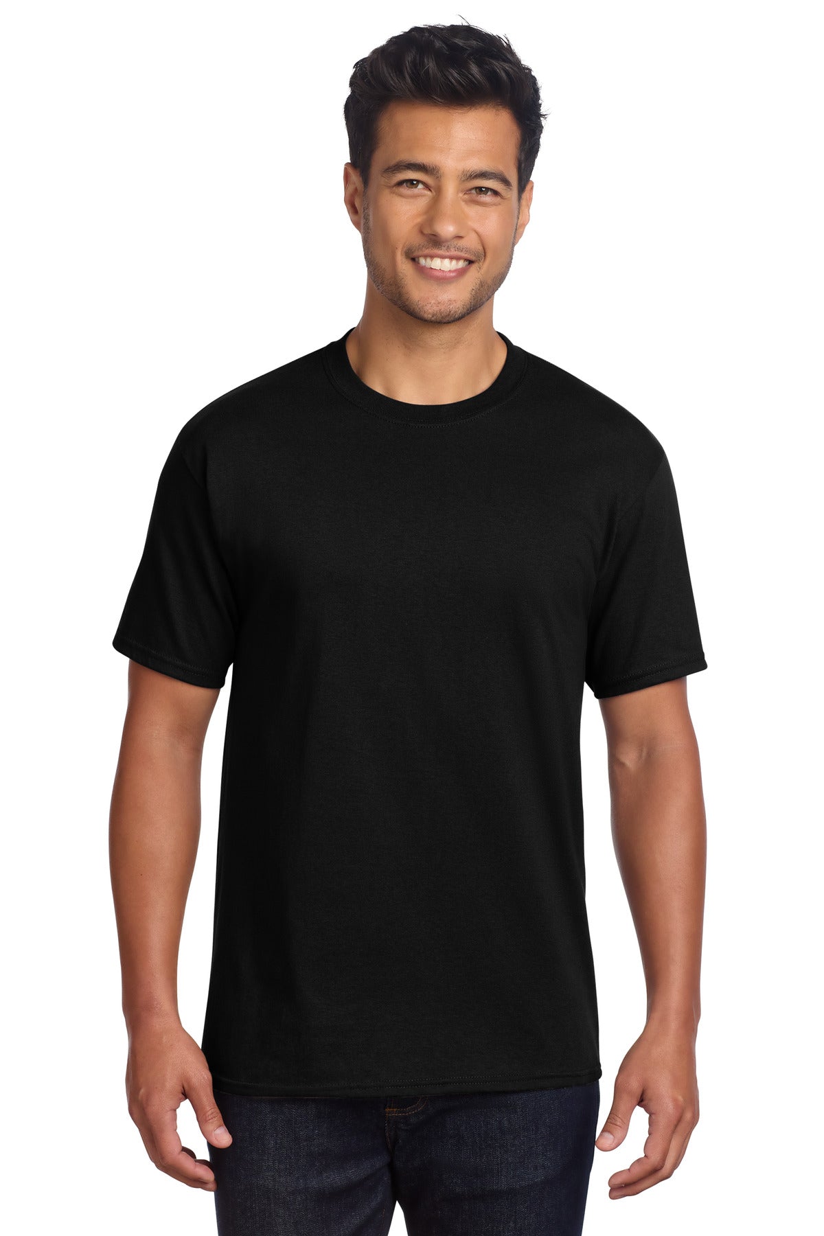 Port & Co Core Cotton DTG Tee PC54DTG - Jet Black - front