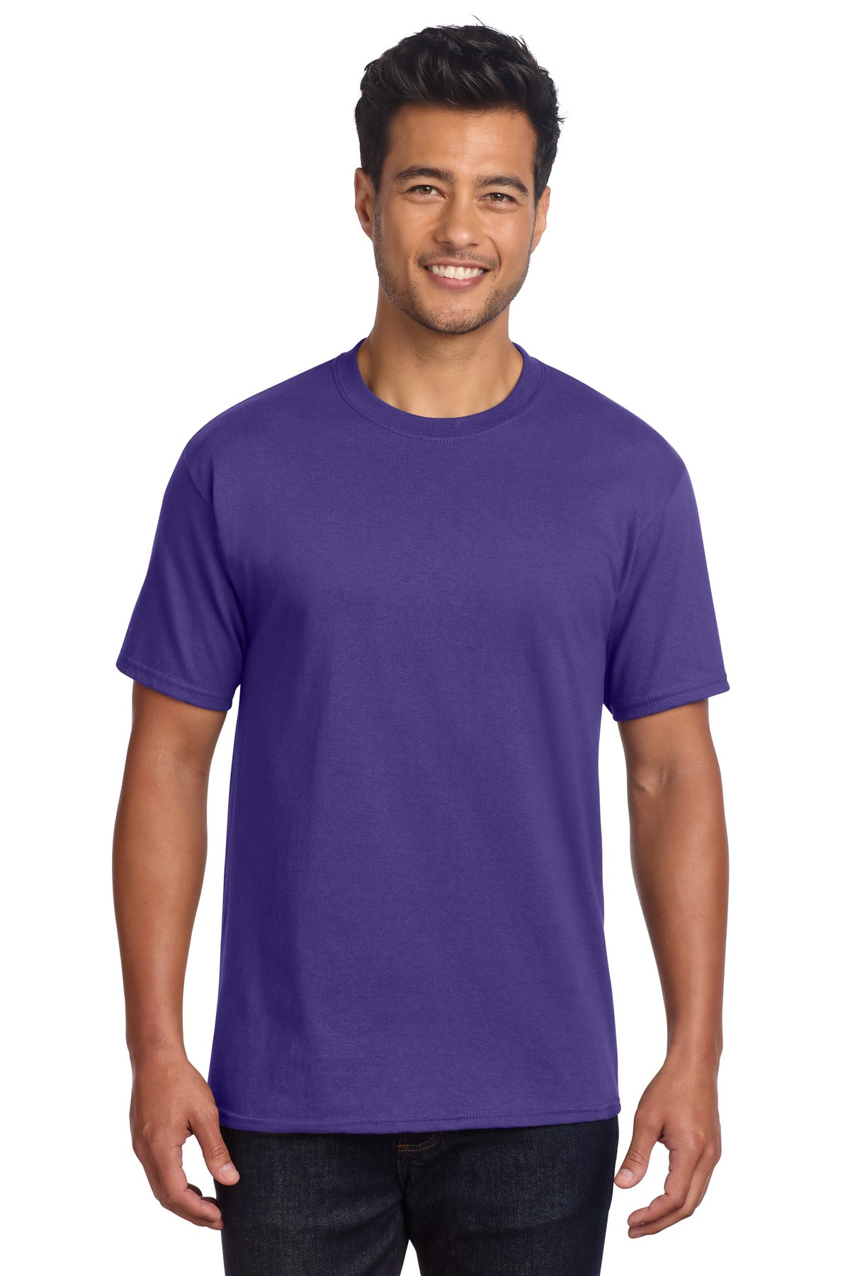 Port & Co Core Cotton DTG Tee PC54DTG - Purple - front