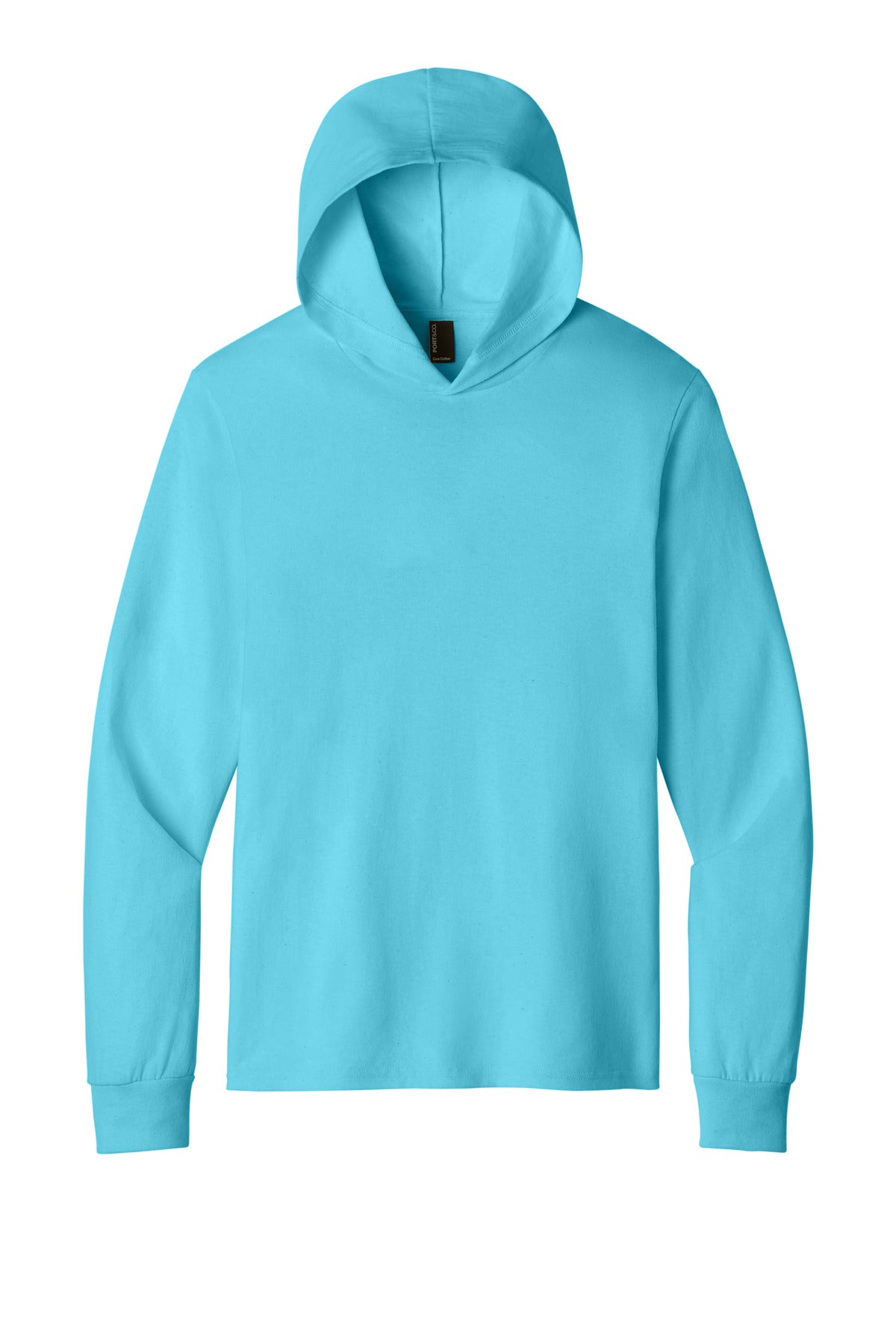 Port & Co Core Cotton Pullover Hooded Tee PC54H - Aquatic Blue - front