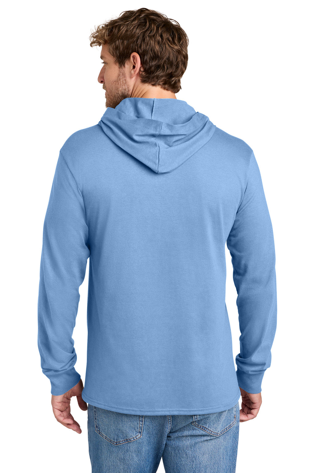 Port & Co Core Cotton Pullover Hooded Tee PC54H - Carolina Blue - back