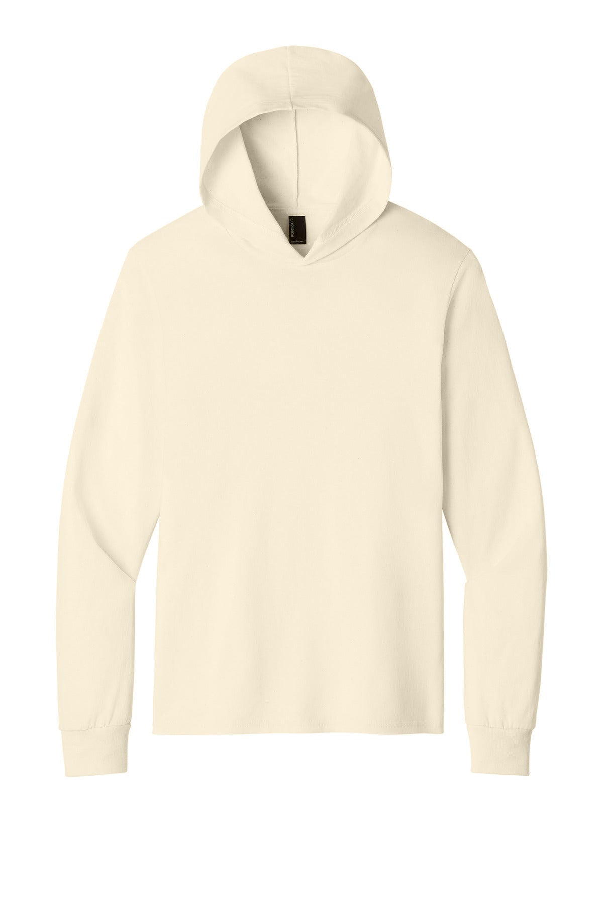Port & Co Core Cotton Pullover Hooded Tee PC54H - Natural - front