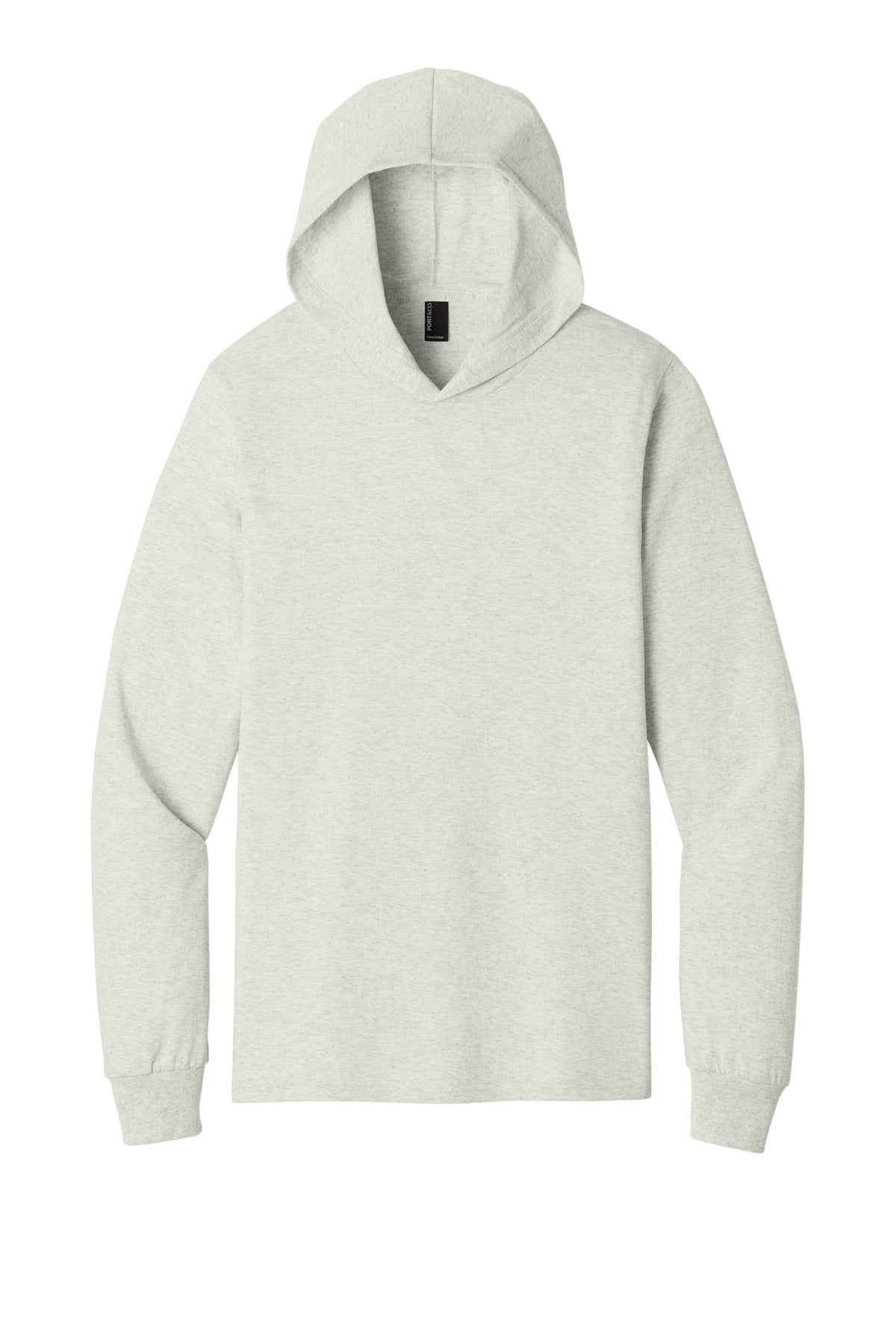Port & Co Core Cotton Pullover Hooded Tee PC54H - Oatmeal Heather - front