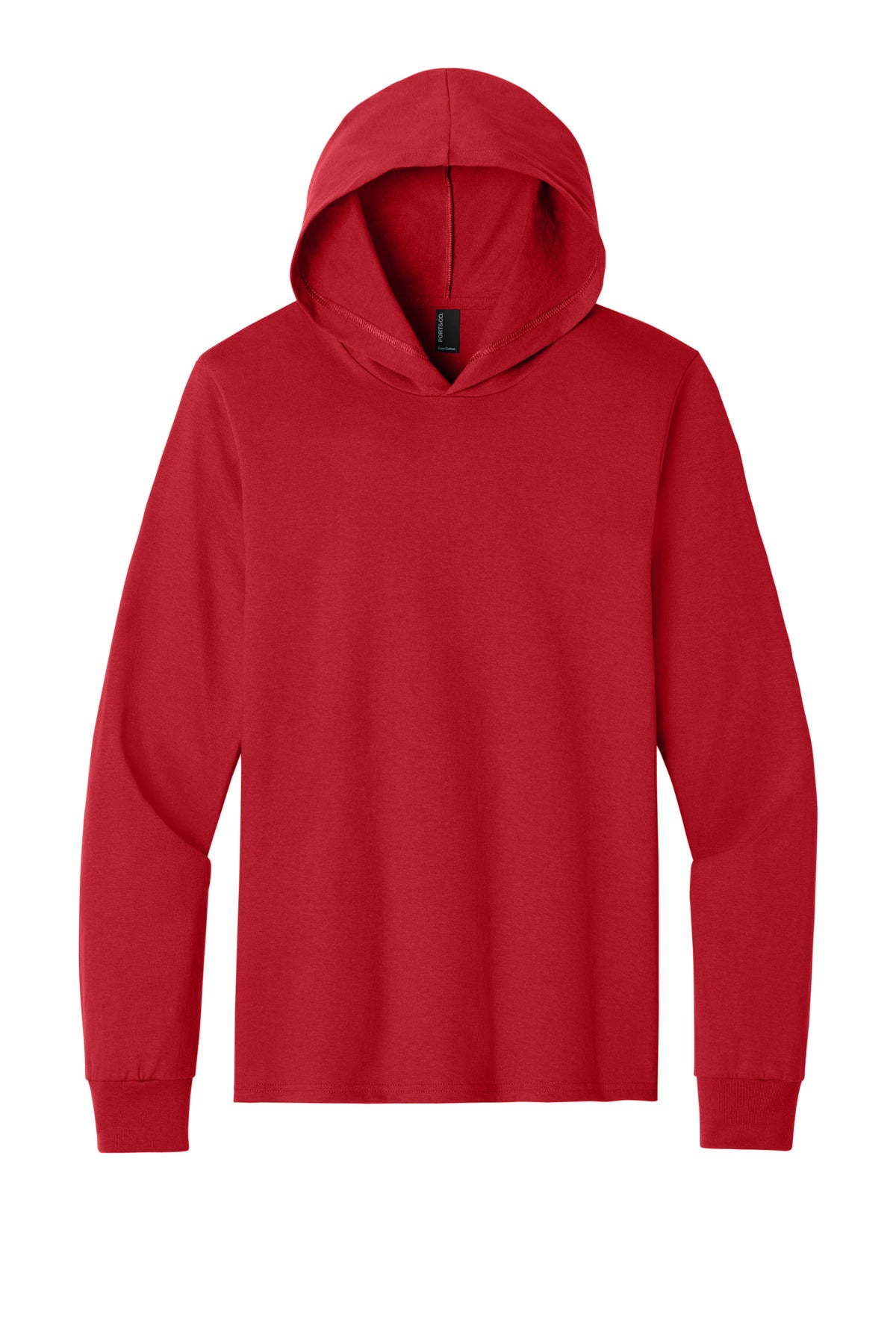 Port & Co Core Cotton Pullover Hooded Tee PC54H - Red - front