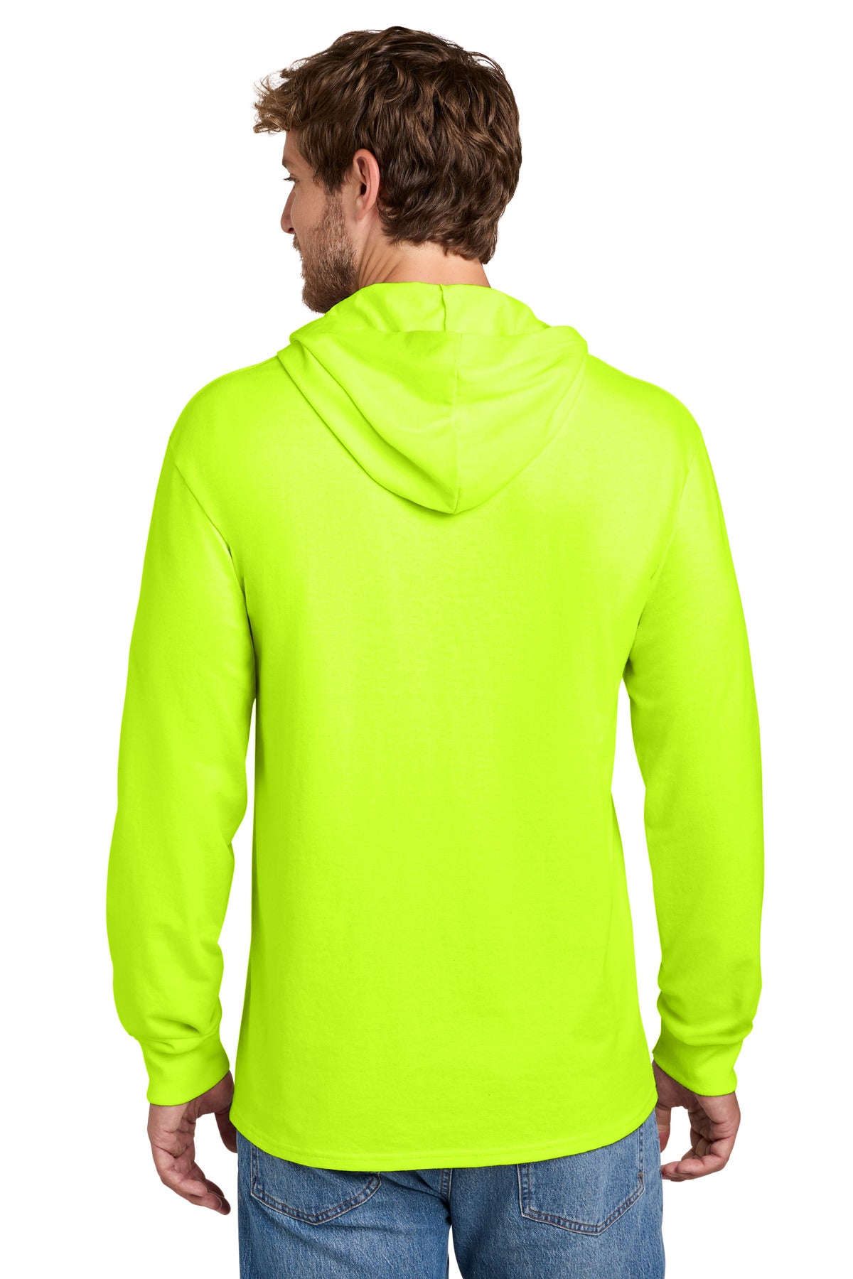 Port & Co Core Cotton Pullover Hooded Tee PC54H - S. Green - back