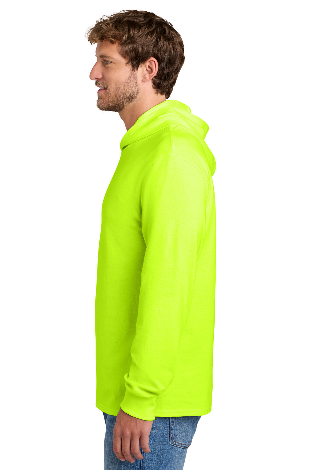 Port & Co Core Cotton Pullover Hooded Tee PC54H - S. Green - side