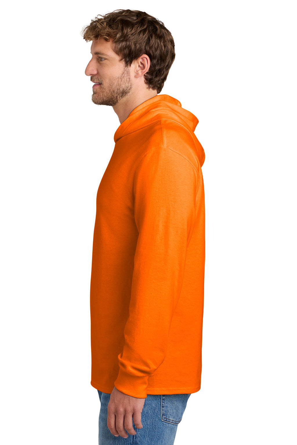 Port & Co Core Cotton Pullover Hooded Tee PC54H - S. Orange - side