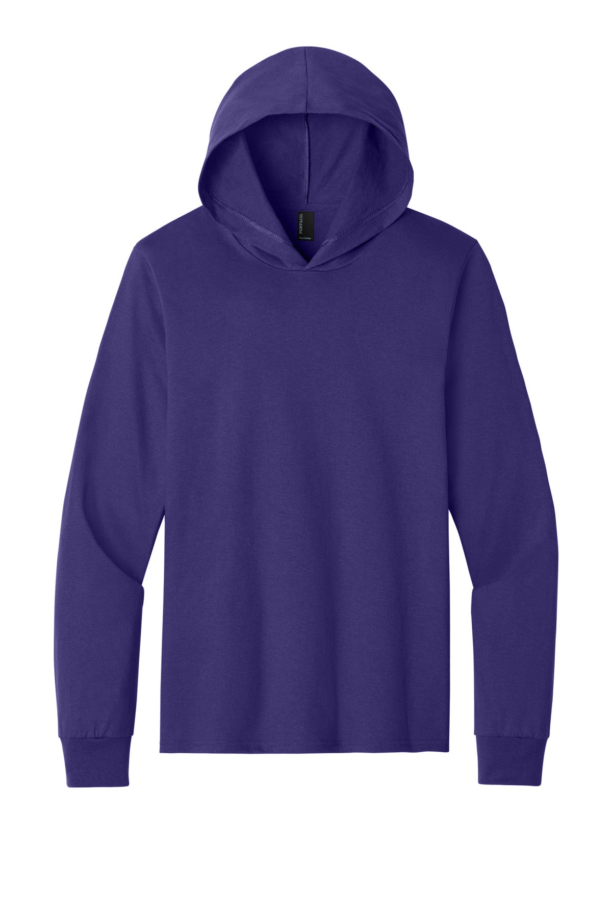 Port & Co Core Cotton Pullover Hooded Tee PC54H - Team Purple - front