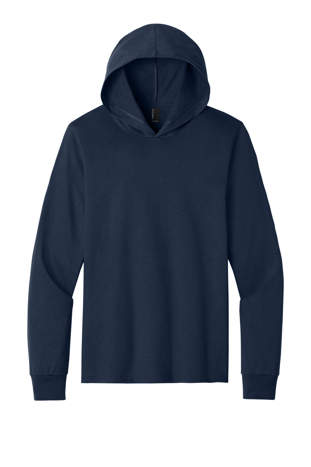 Port & Co Core Cotton Pullover Hooded Tee PC54H - True Navy - front