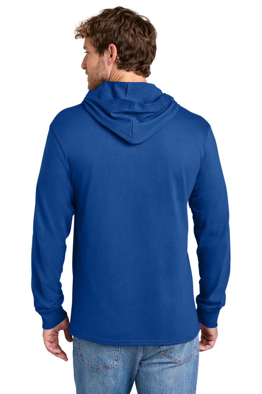 Port & Co Core Cotton Pullover Hooded Tee PC54H - True Royal - back