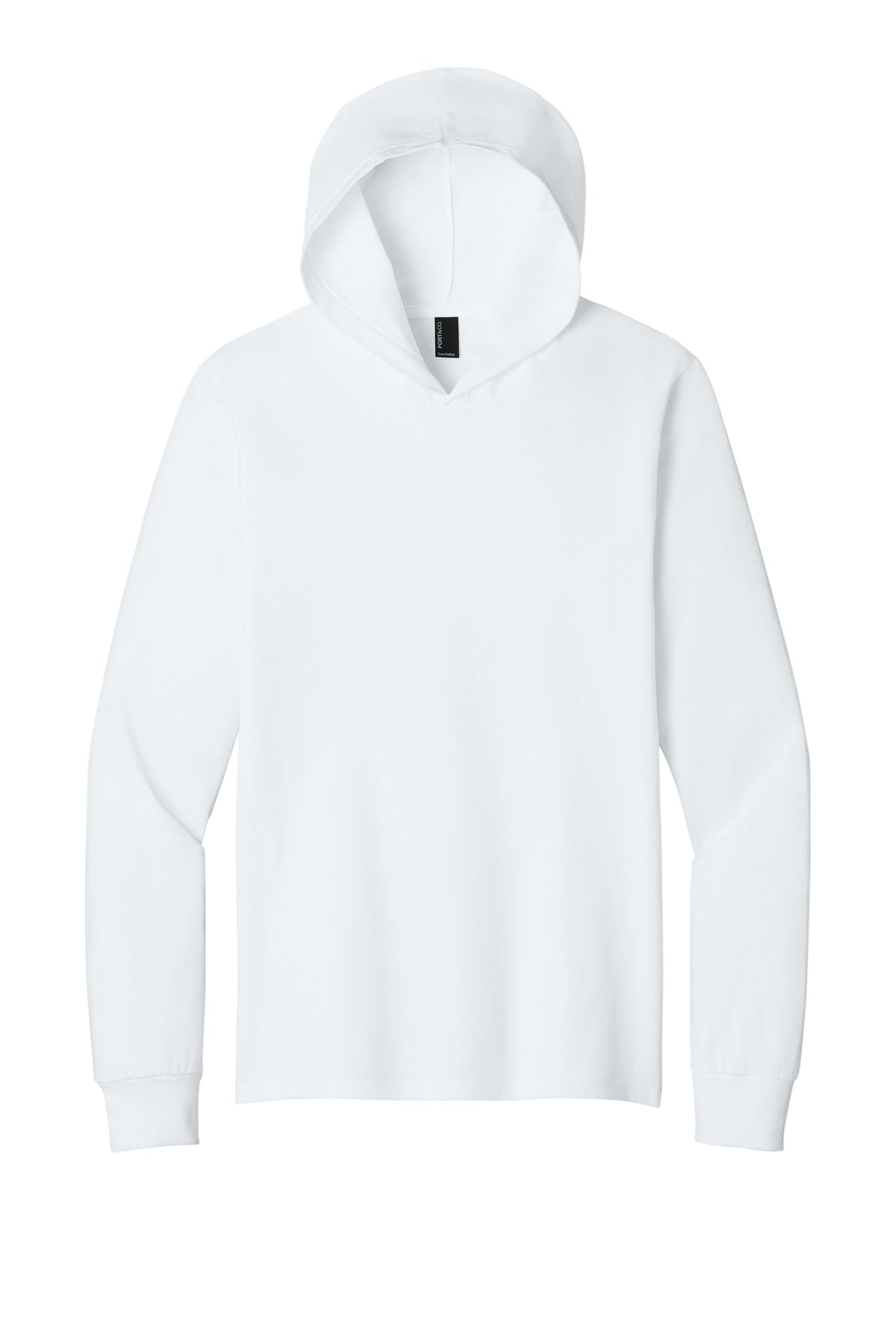Port & Co Core Cotton Pullover Hooded Tee PC54H - White - front