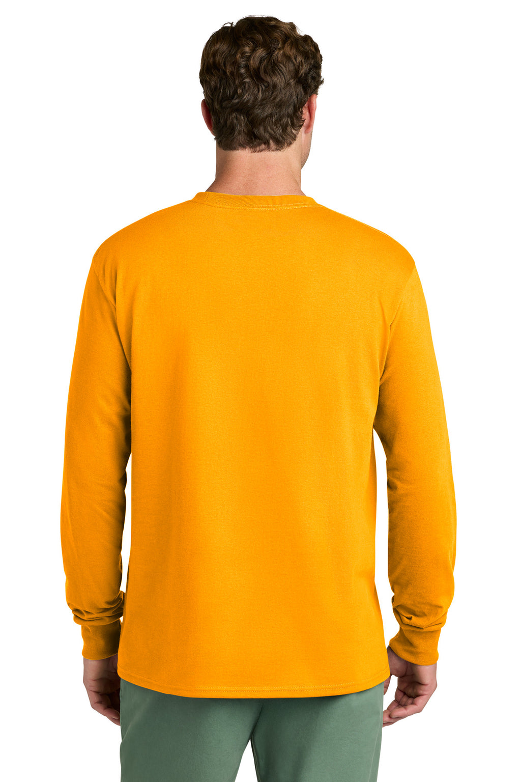 Port & Co Long Sleeve Core Cotton Tee. PC54LS - Gold - back