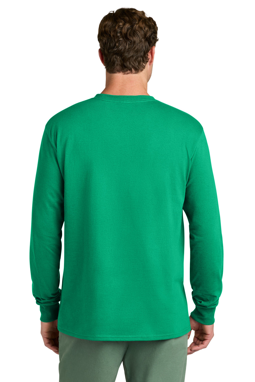 Port & Co Long Sleeve Core Cotton Tee. PC54LS - Kelly - back