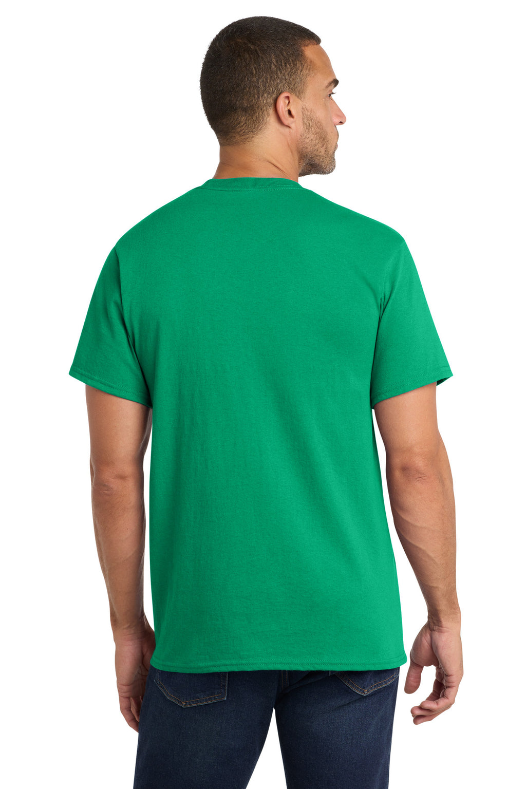 Port & Co Core Cotton Pocket Tee. PC54P - Kelly - back