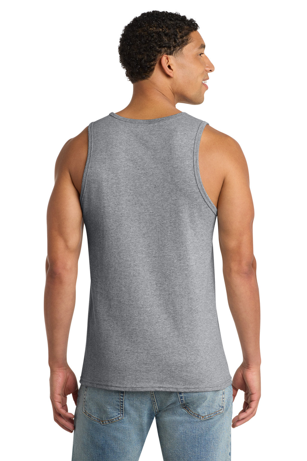 Port & Co Core Cotton Tank Top. PC54TT - Athletic Heather - back