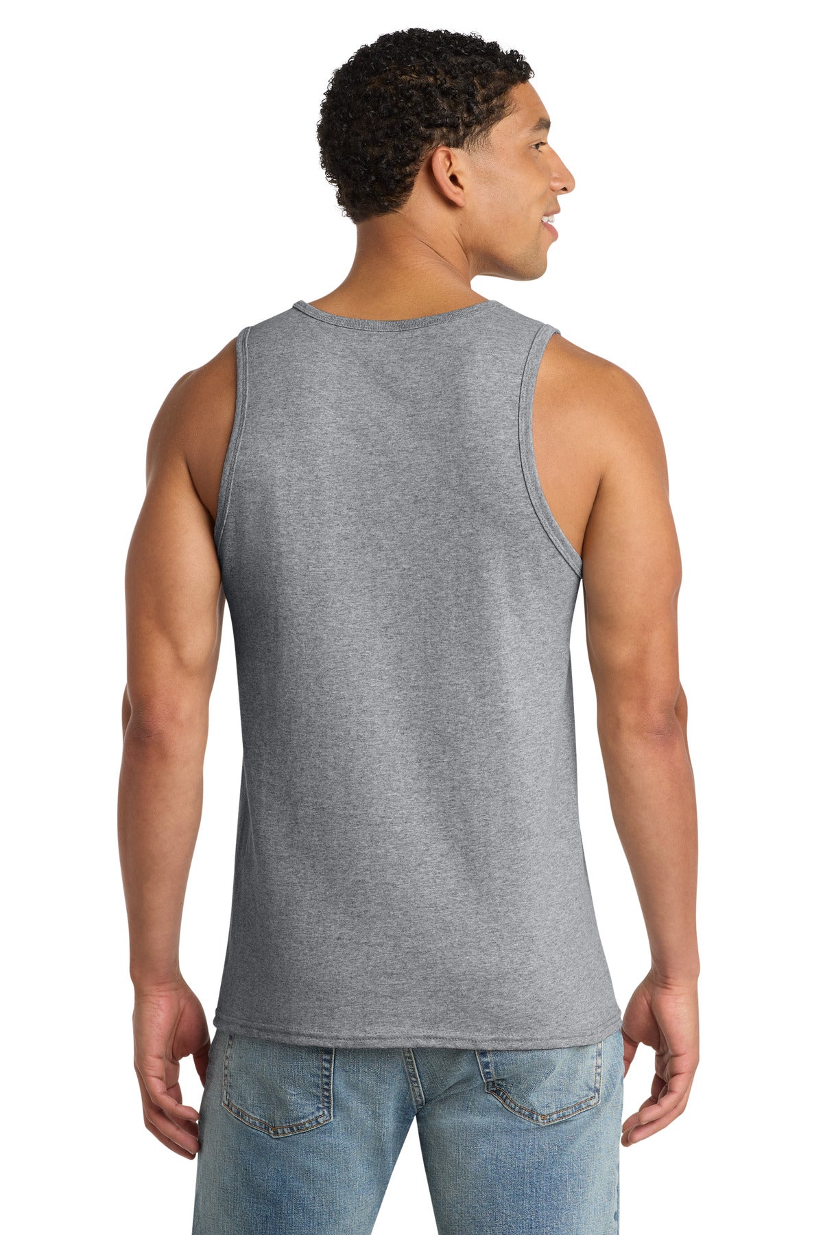 Port & Co Core Cotton Tank Top. PC54TT - Athletic Heather - back