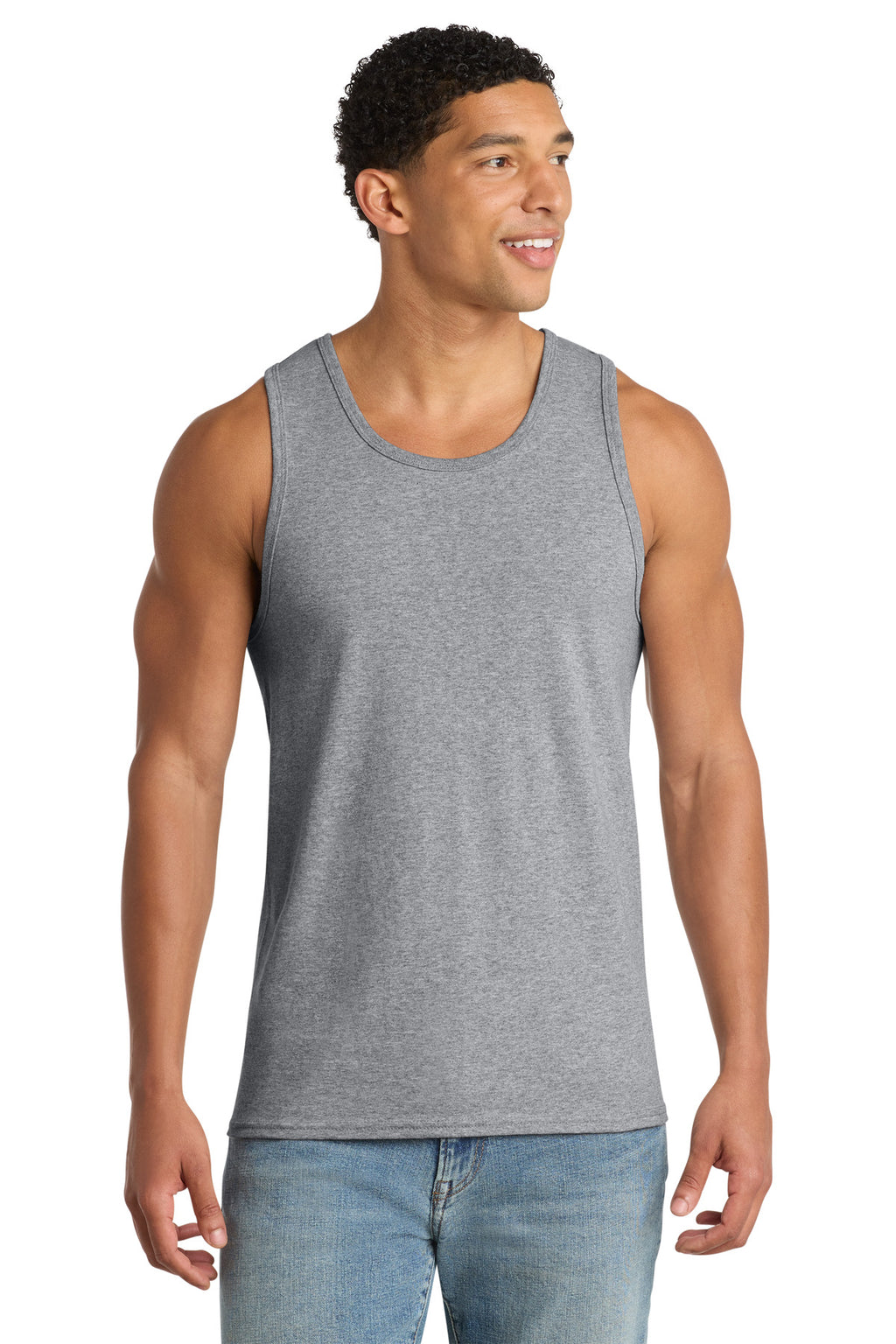Port & Co Core Cotton Tank Top. PC54TT - Athletic Heather - front