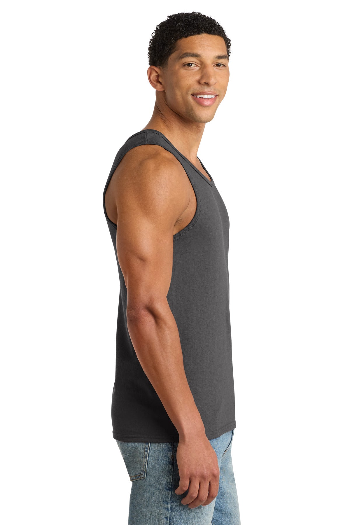 Port & Co Core Cotton Tank Top. PC54TT - Charcoal - side