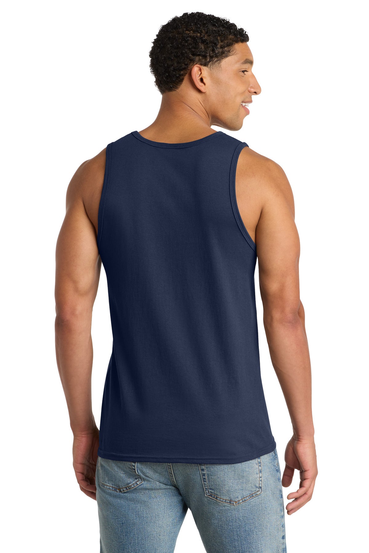 Port & Co Core Cotton Tank Top. PC54TT - Navy - back
