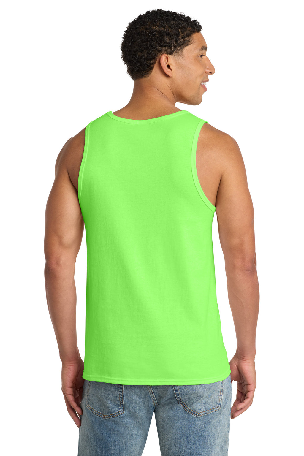 Port & Co Core Cotton Tank Top. PC54TT - Neon Green - back