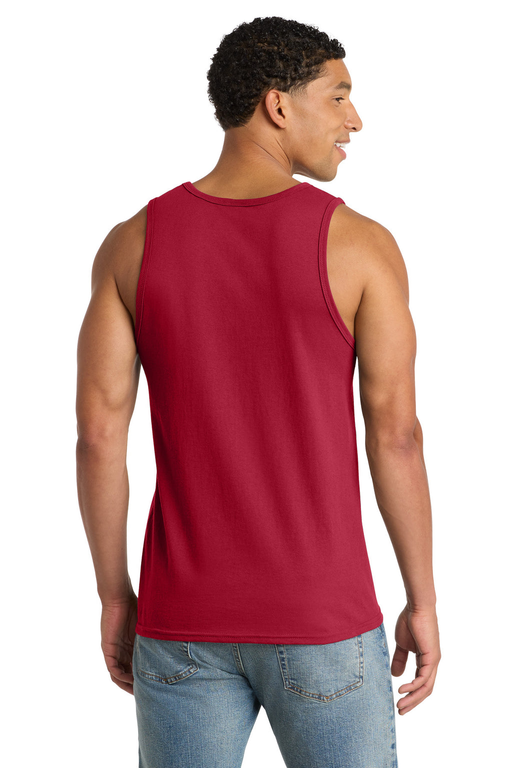 Port & Co Core Cotton Tank Top. PC54TT - Red - back