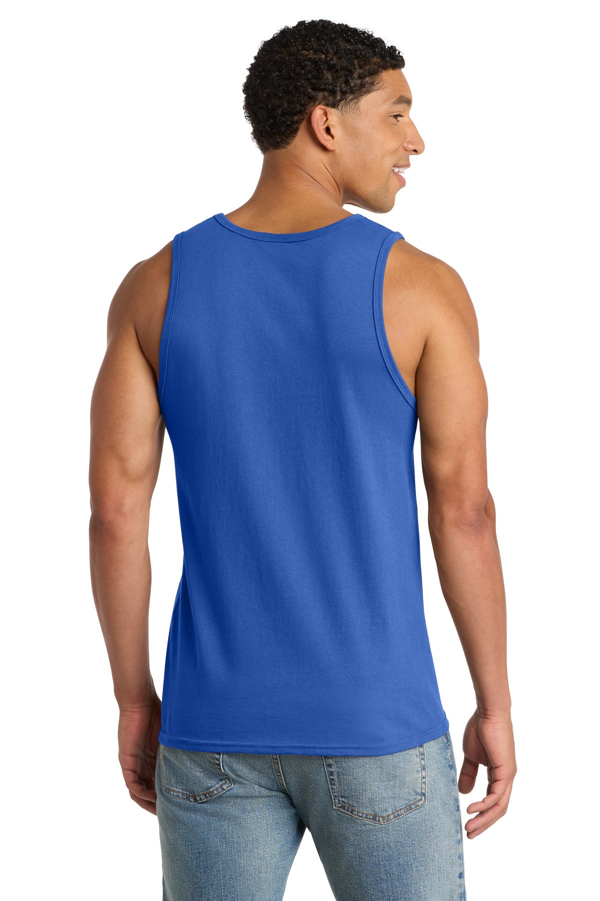 Port & Co Core Cotton Tank Top. PC54TT - Royal - back