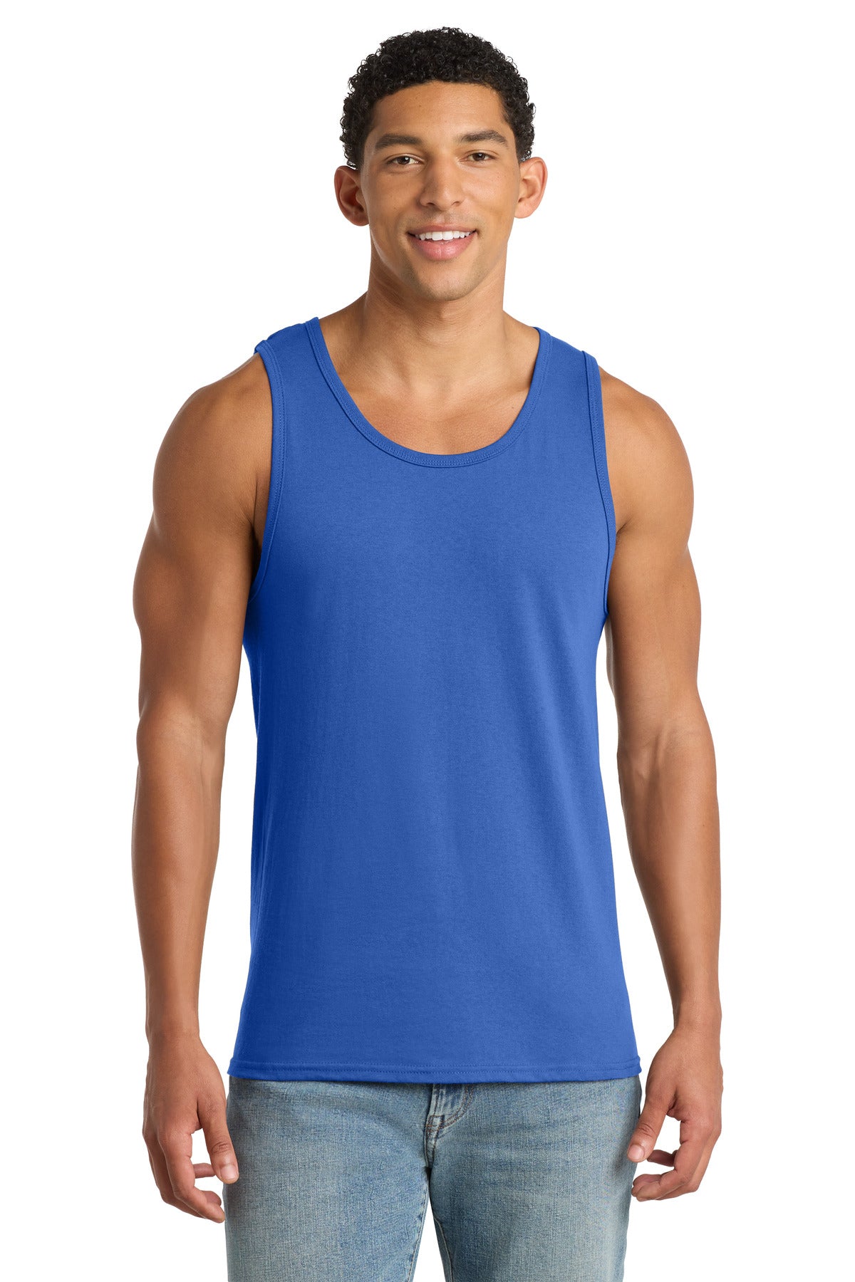 Port & Co Core Cotton Tank Top. PC54TT - Royal - front