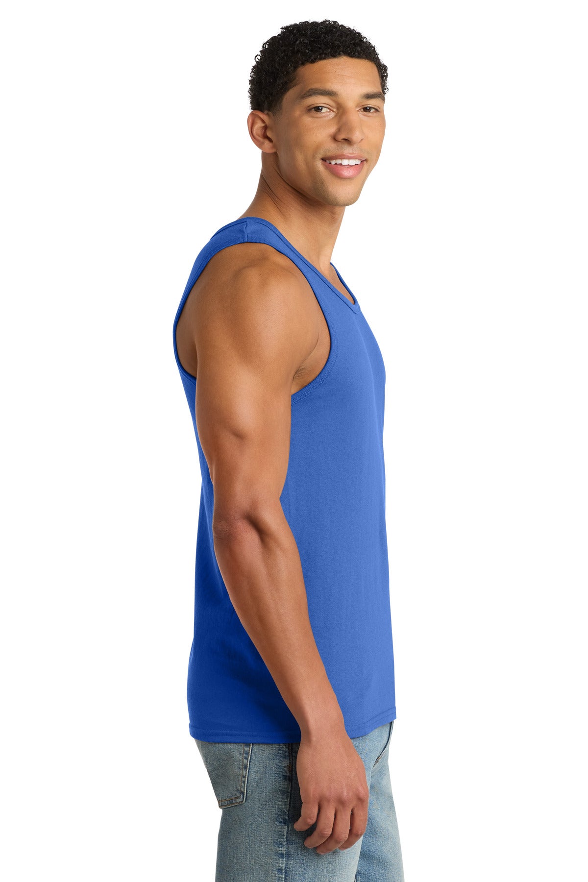 Port & Co Core Cotton Tank Top. PC54TT - Royal - side