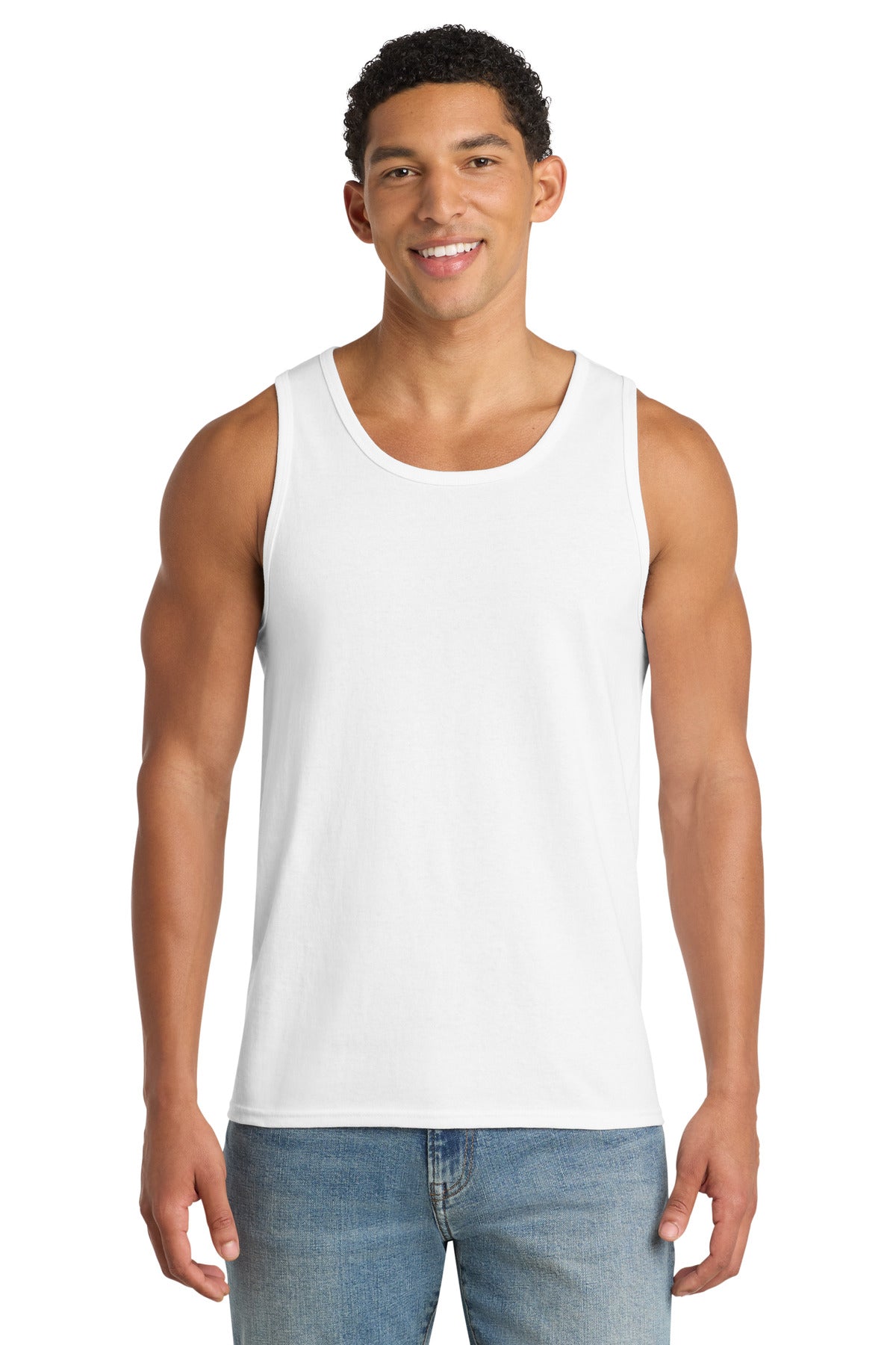 Port & Co Core Cotton Tank Top. PC54TT - White - front