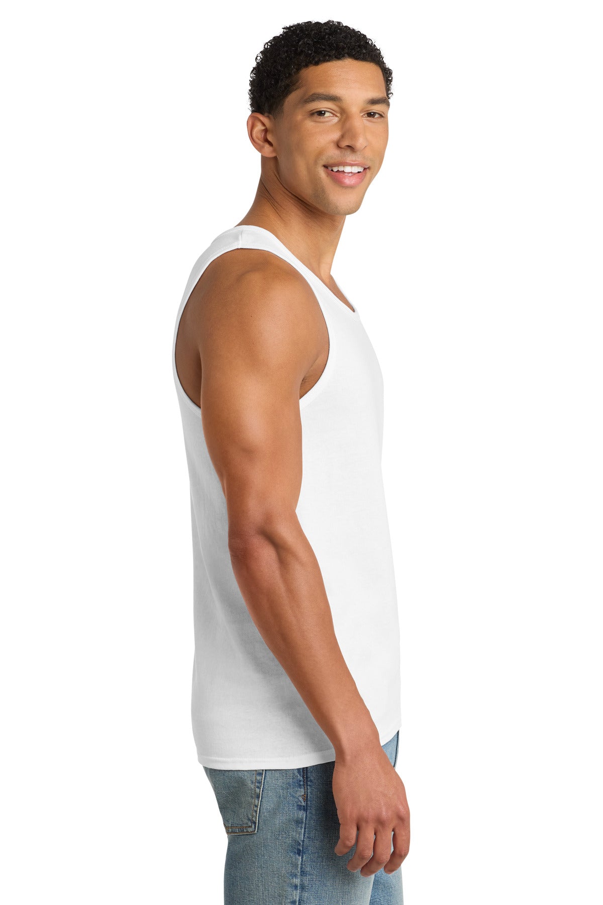Port & Co Core Cotton Tank Top. PC54TT - White - side