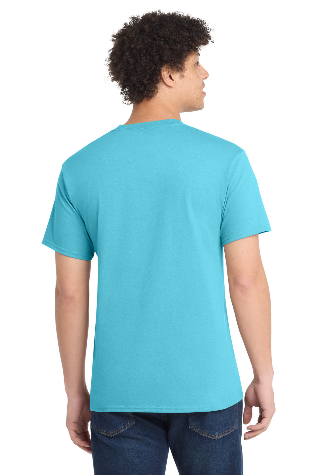 Port & Co Tall Core Cotton Tee PC54T - Aquatic Blue - back