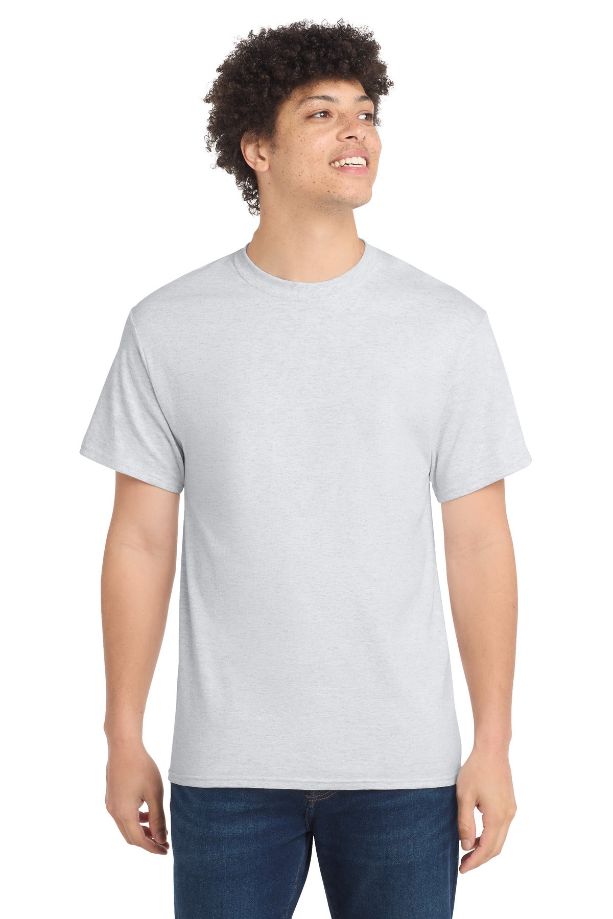 Port & Co Tall Core Cotton Tee PC54T - Ash - front