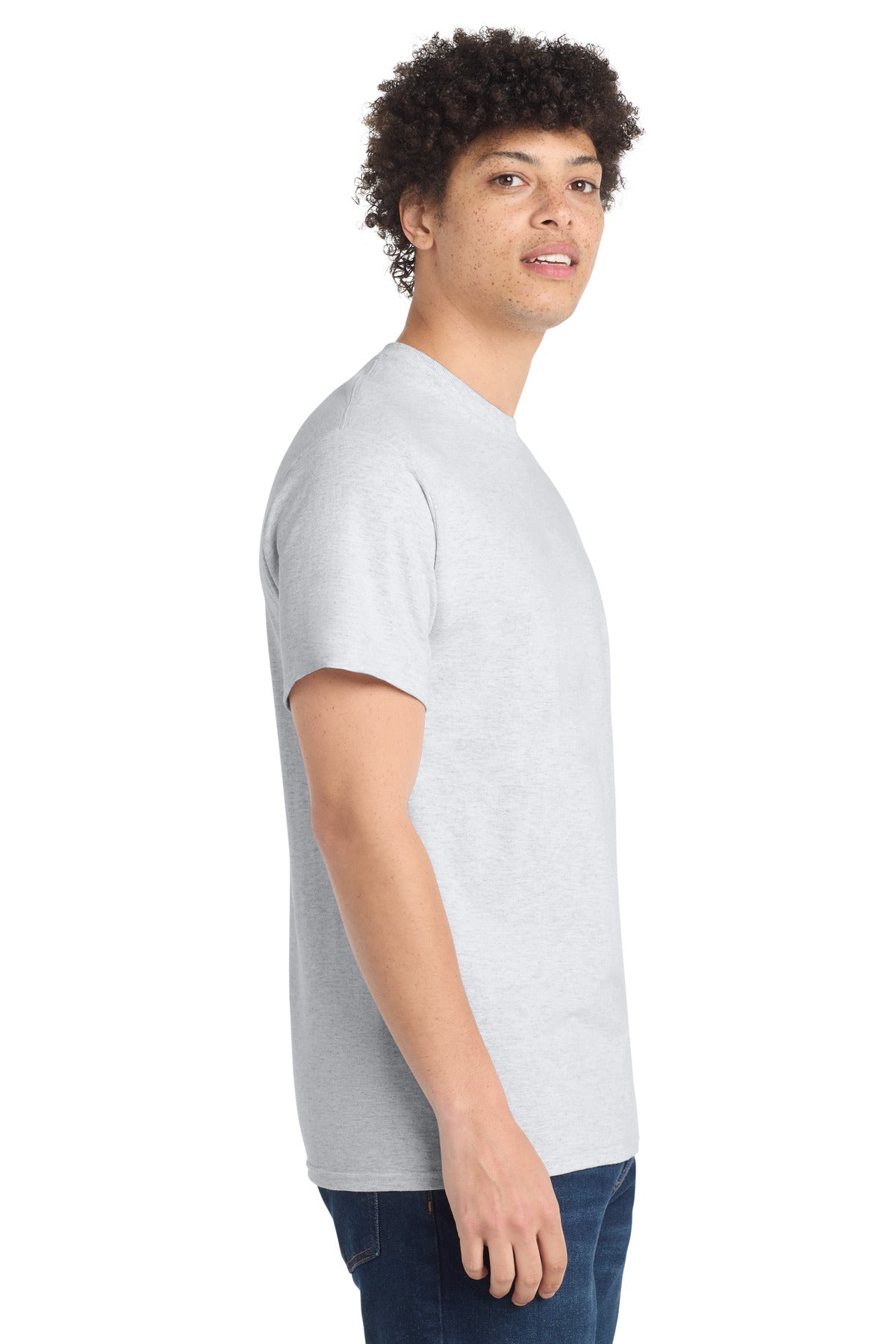 Port & Co Tall Core Cotton Tee PC54T - Ash - side