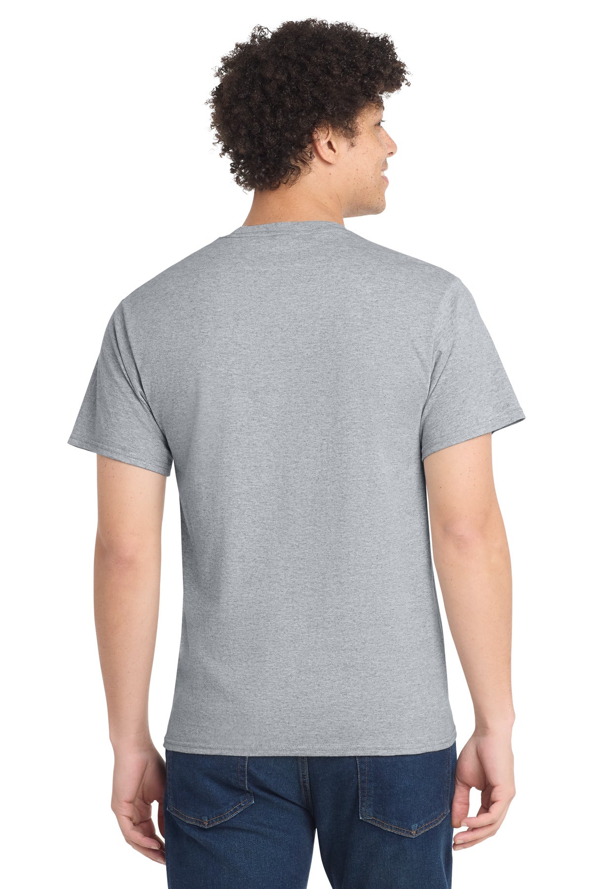 Port & Co Tall Core Cotton Tee PC54T - Athletic Heather - back