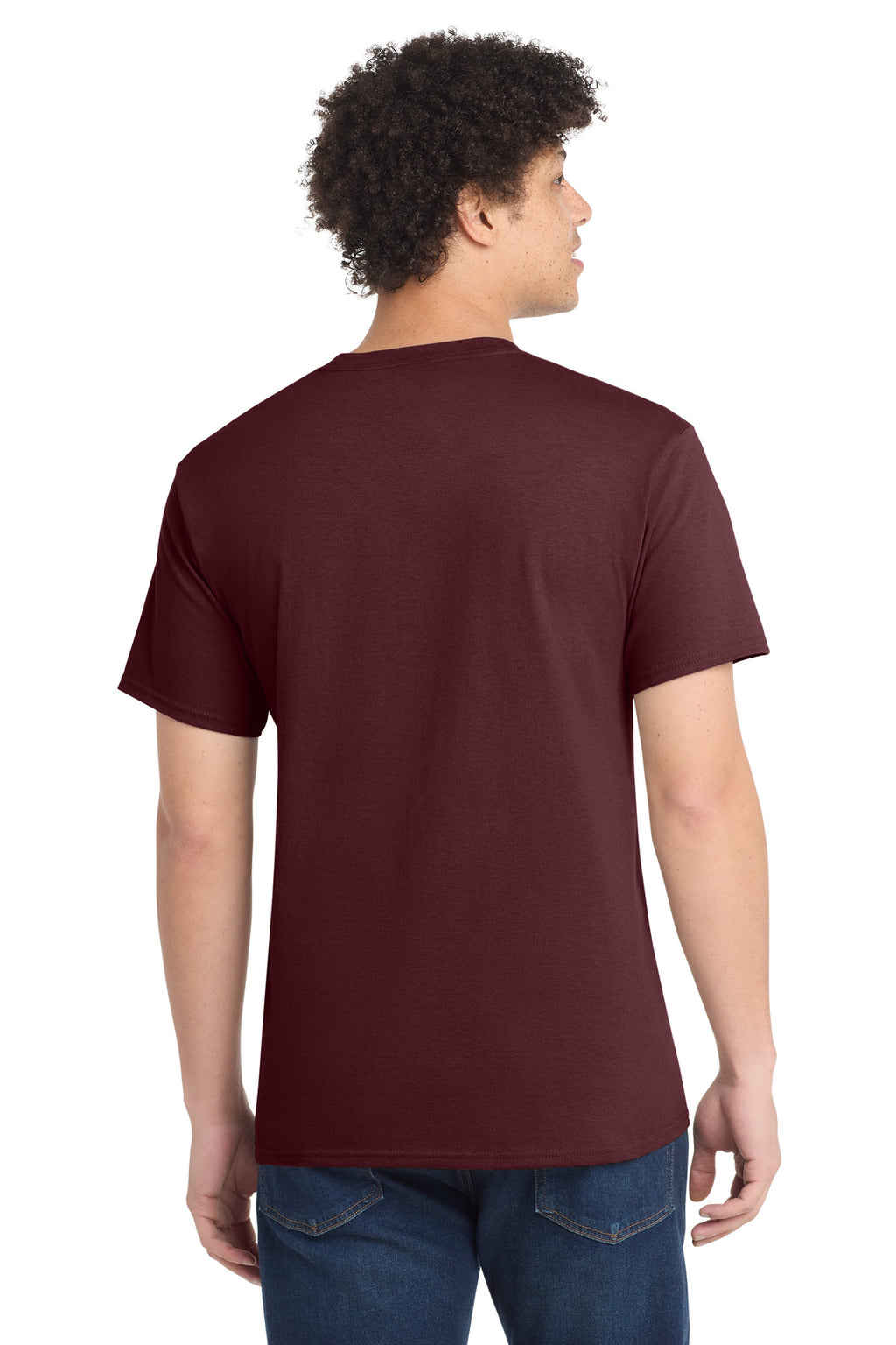 Port & Co Tall Core Cotton Tee PC54T - Athletic Maroon - back