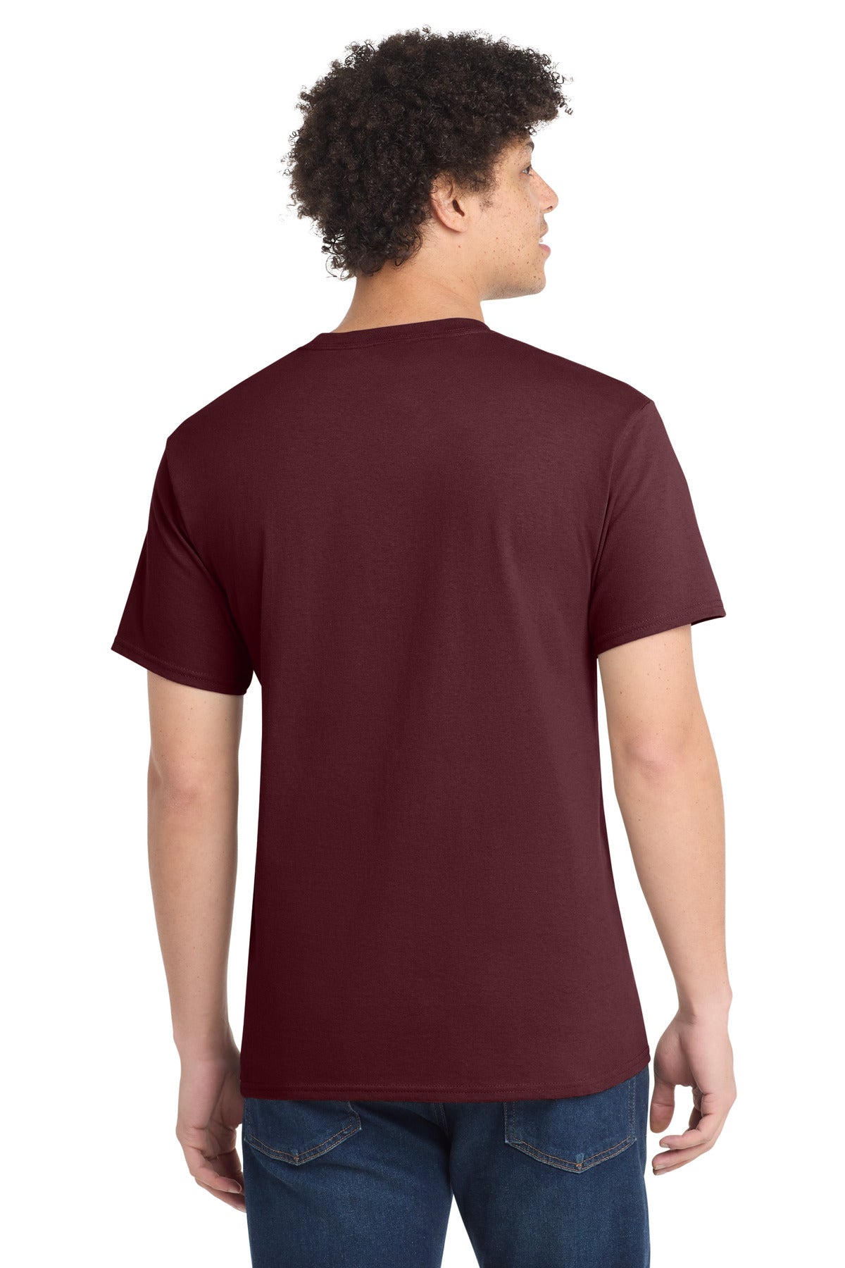Port & Co Tall Core Cotton Tee PC54T - Athletic Maroon - back
