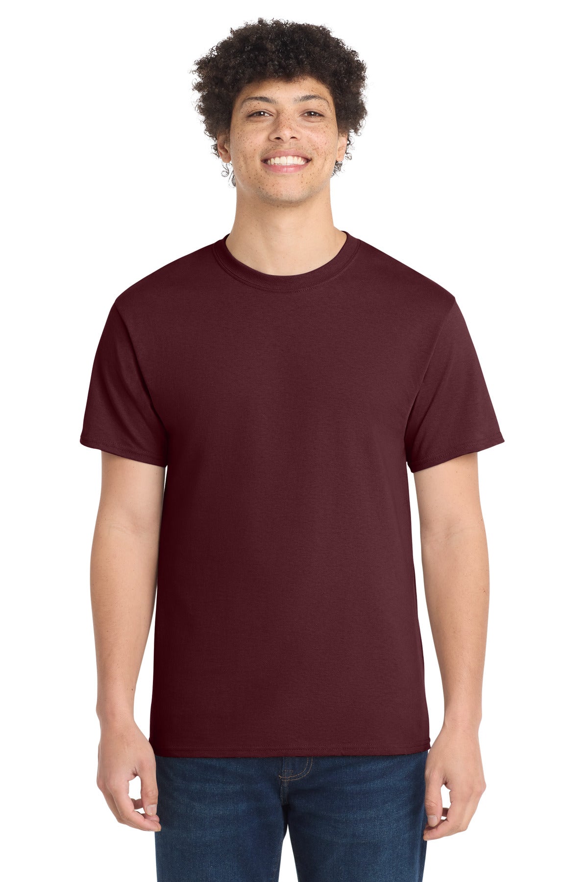 Port & Co Tall Core Cotton Tee PC54T - Athletic Maroon - front