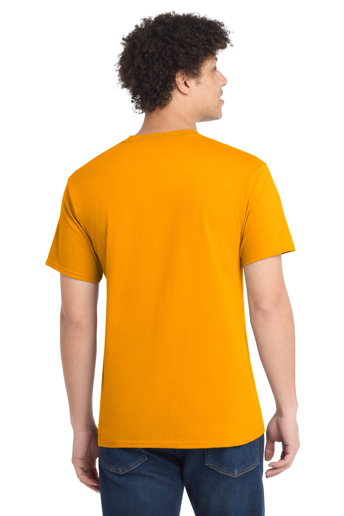 Port & Co Tall Core Cotton Tee PC54T - Gold - back