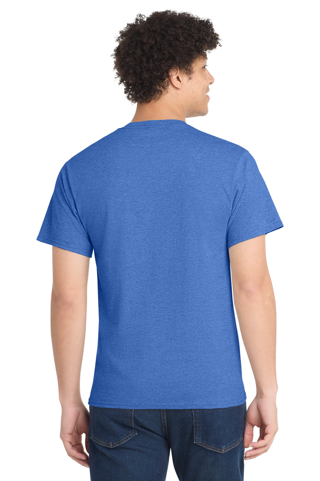 Port & Co Tall Core Cotton Tee PC54T - Heather Royal - back