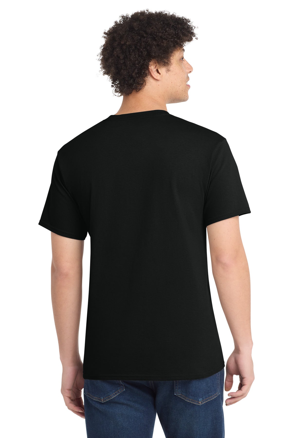 Port & Co Tall Core Cotton Tee PC54T - Jet Black - back